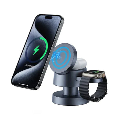 3-in-1 Magnetic Wireless Charger Night Lamp
