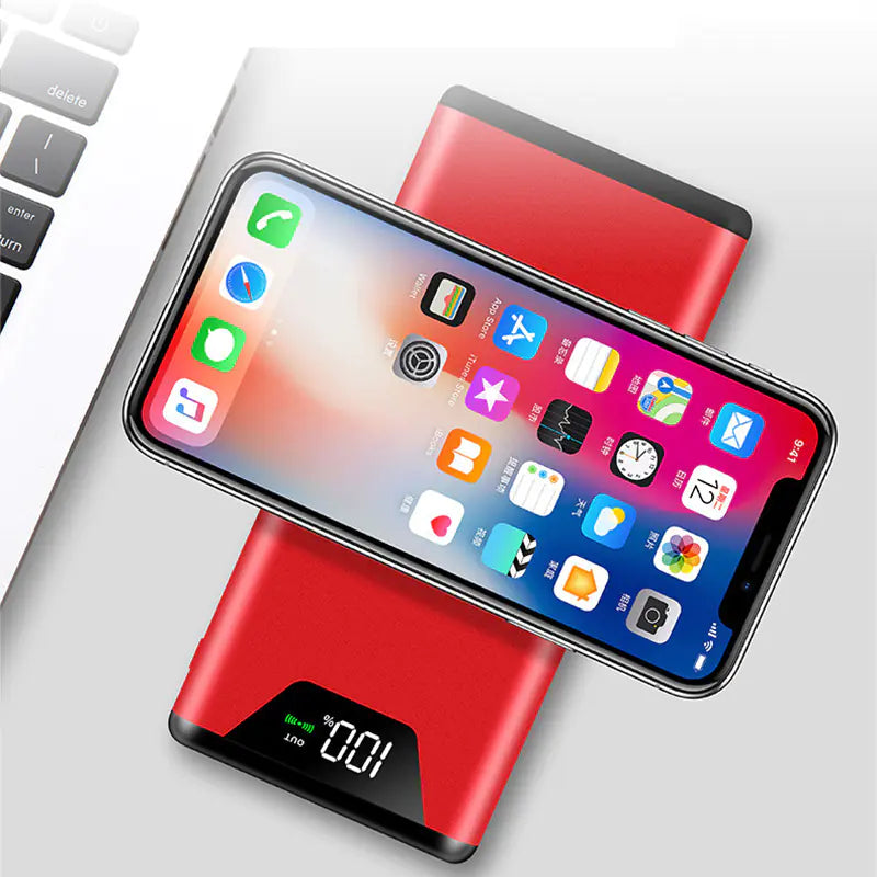 20000mAh Wireless Power Bank with Dual USB LED Display
