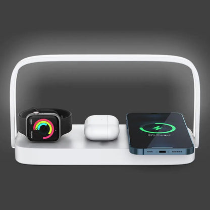Multi-Function Qi Wireless Charger Stand with LED Lamp