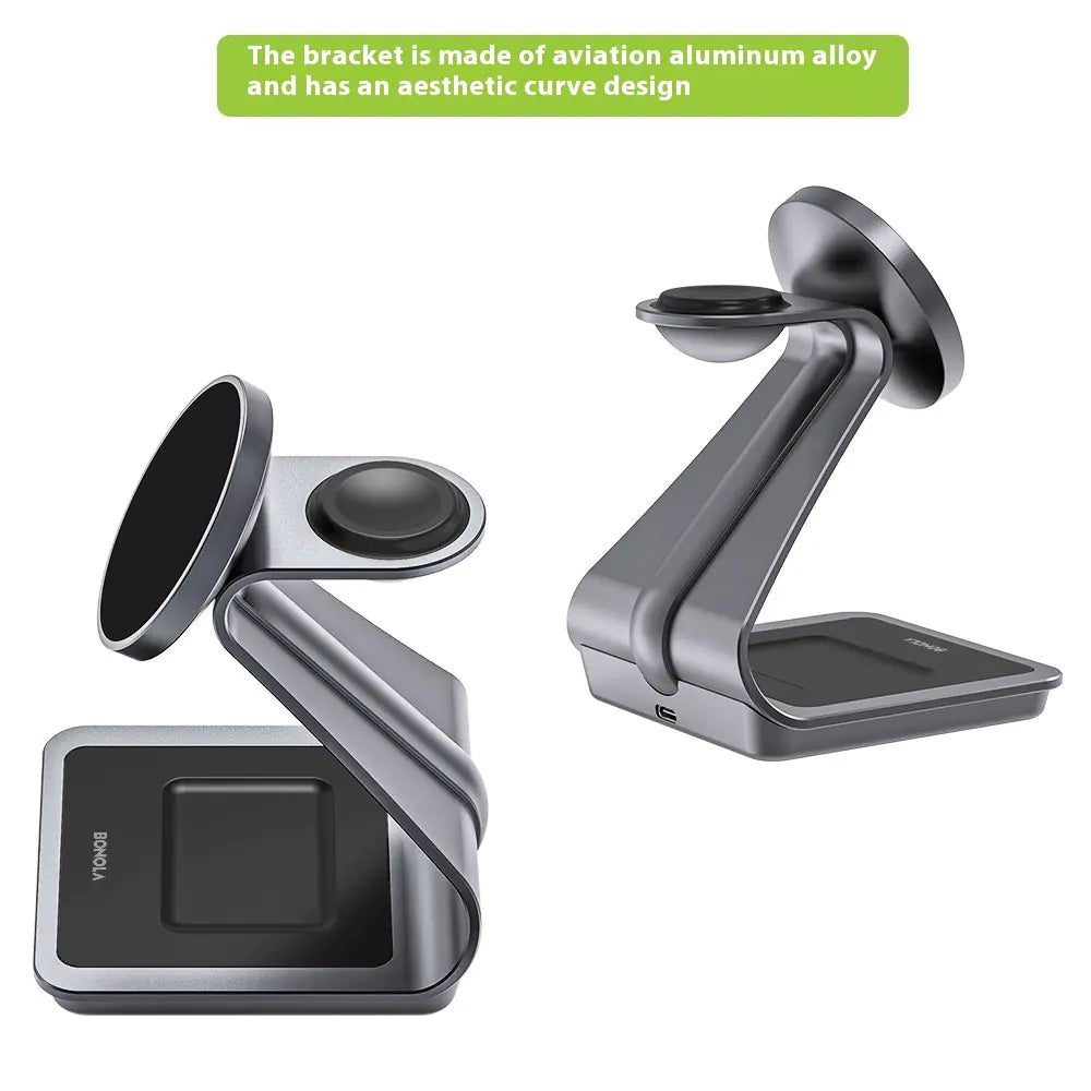 3-in-1 MagSafe Metal Magnetic Wireless Charger