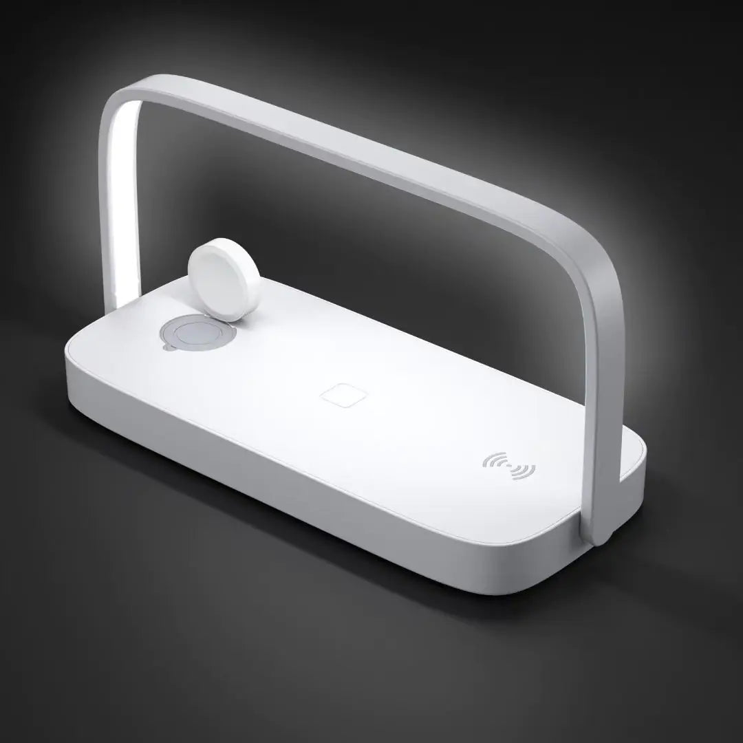 Multi-Function Qi Wireless Charger Stand with LED Lamp