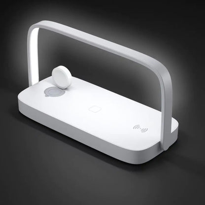 Multi-Function Qi Wireless Charger Stand with LED Lamp